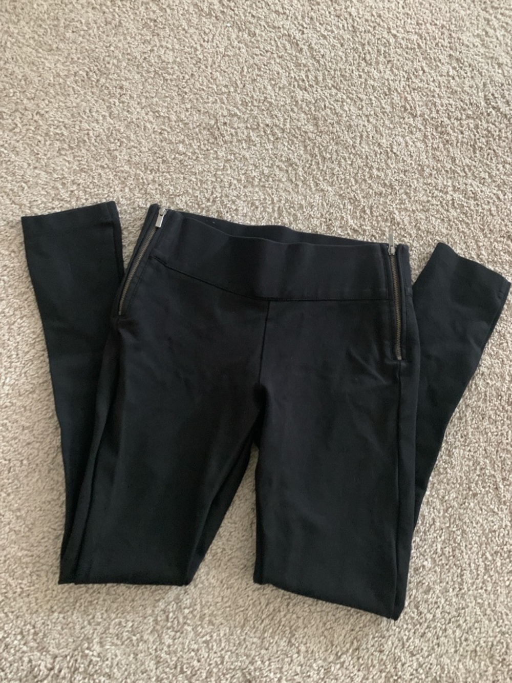 Zara Black Stretch Ponte Ankle Pants